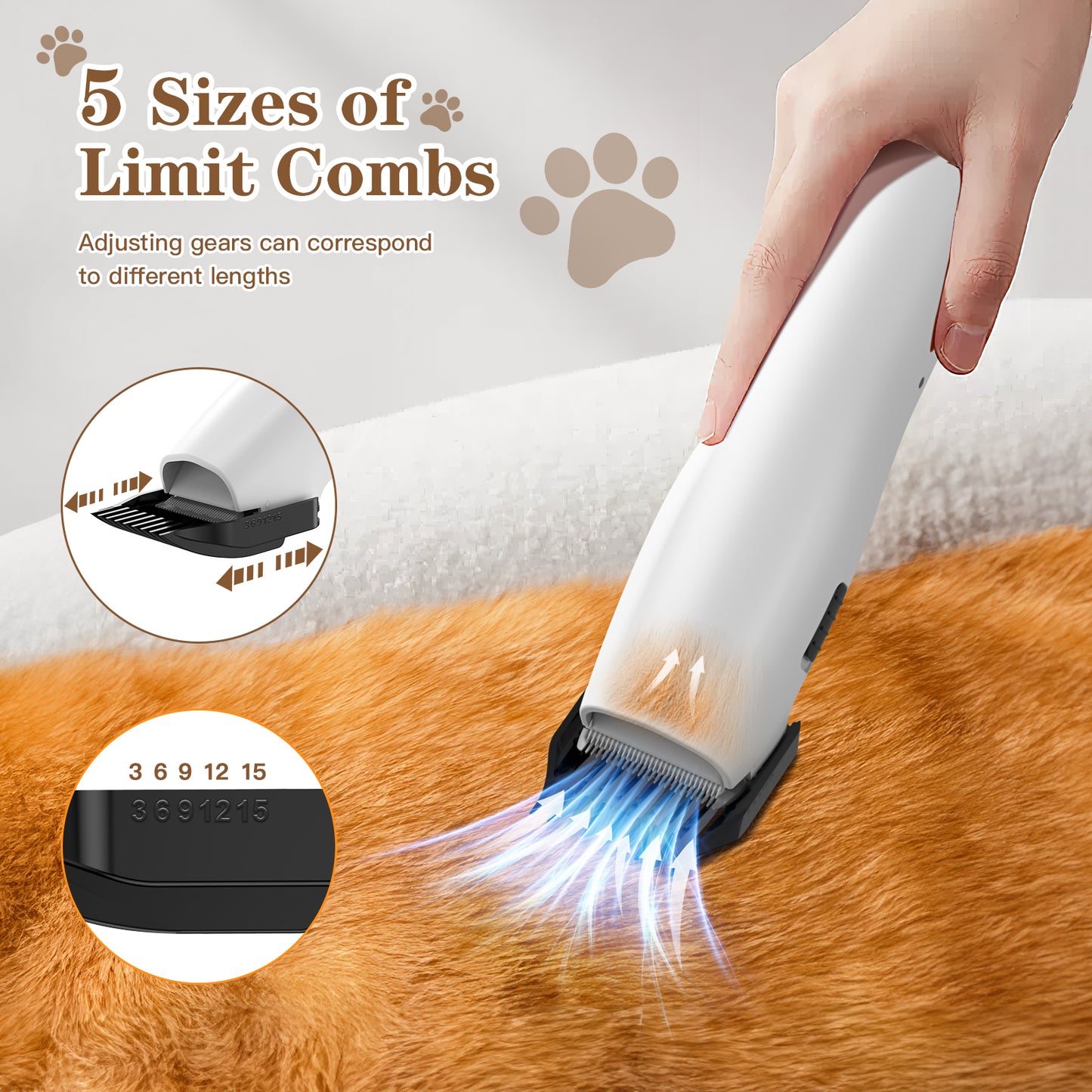 Pet Grooming Vacuum & Dryer Kit - 3L Canister Canister