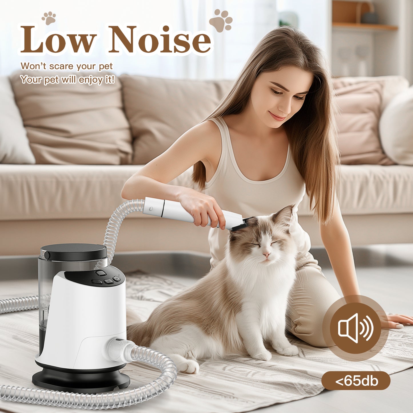 Pet Grooming Vacuum & Dryer Kit - 3L Canister Canister